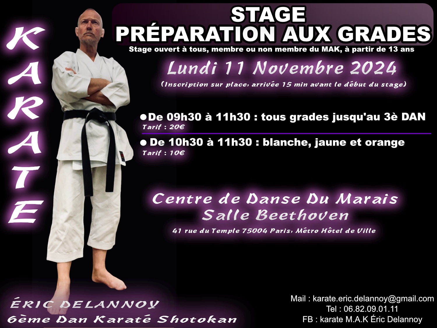 Stage Karate preparation passage de grades